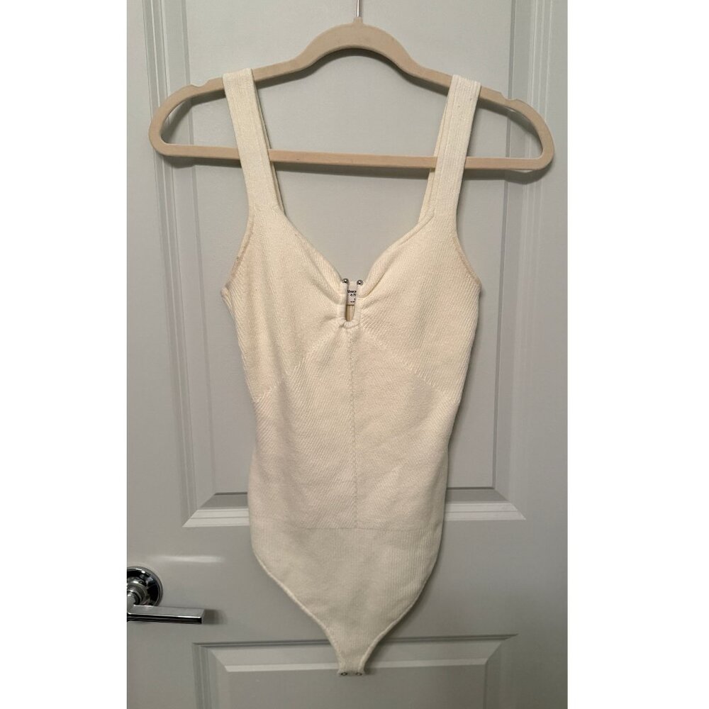 Abercrombie White Sweater Tank Bodysuit
